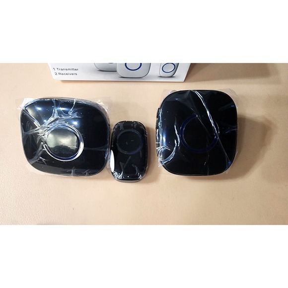 SadoTech Wireless Doorbells - 1 Transmitter - 2 Receivers - Black - Picture 5 of 6